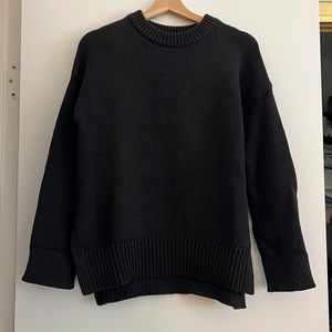 Jenni Kayne Cotton Boyfriend Fisherman Sweater